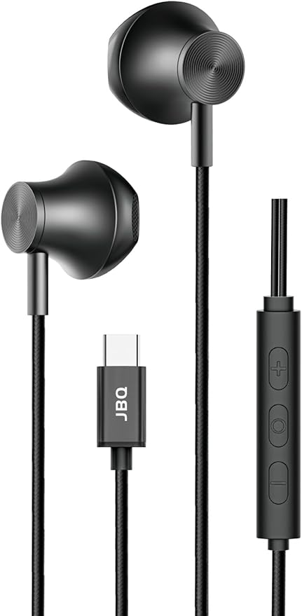 JBQ Comfortable In Ear Wired Earphones Compatible With Type C 1 D 1