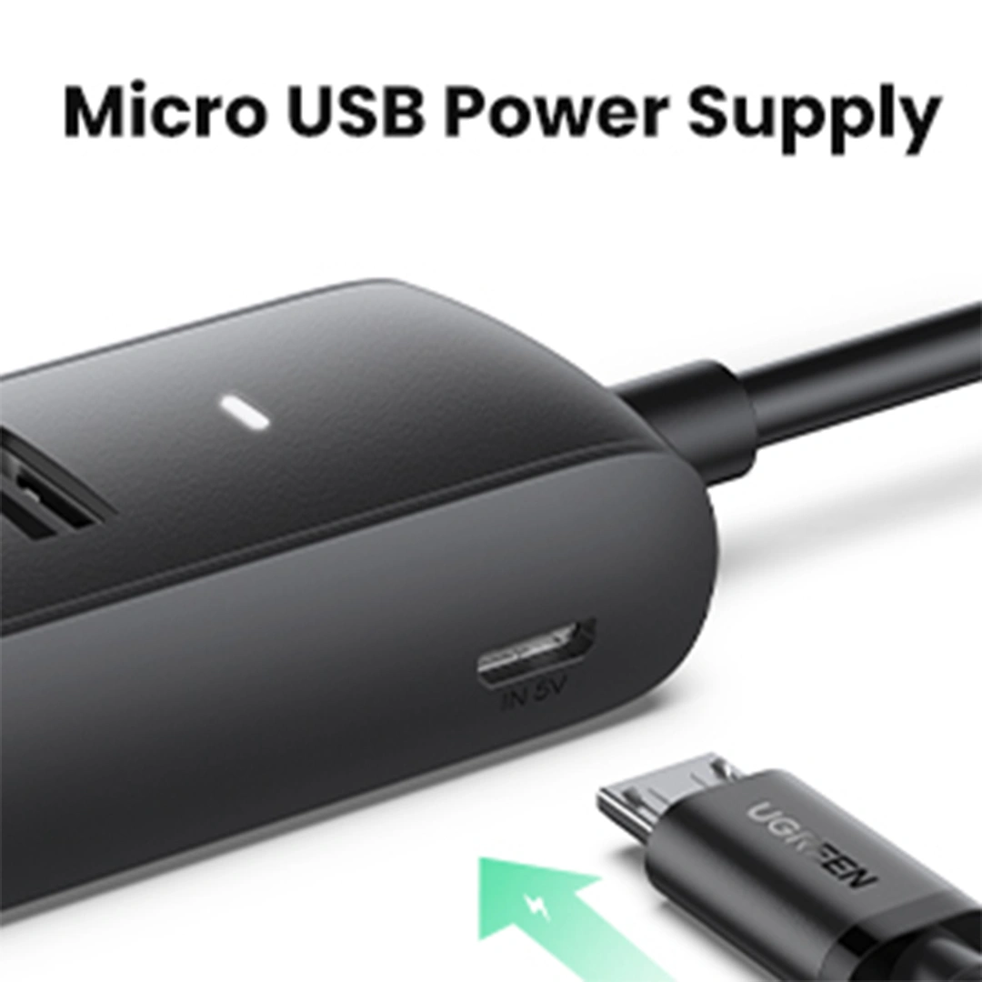 UGREEN 4 – Port 0.25 Meter USB 3.0 Hub (Black) 3 UGREEN 025 Meter 4 Port USB 30 Hub Black CM416 10915 1 Year Warranty ugreen 10