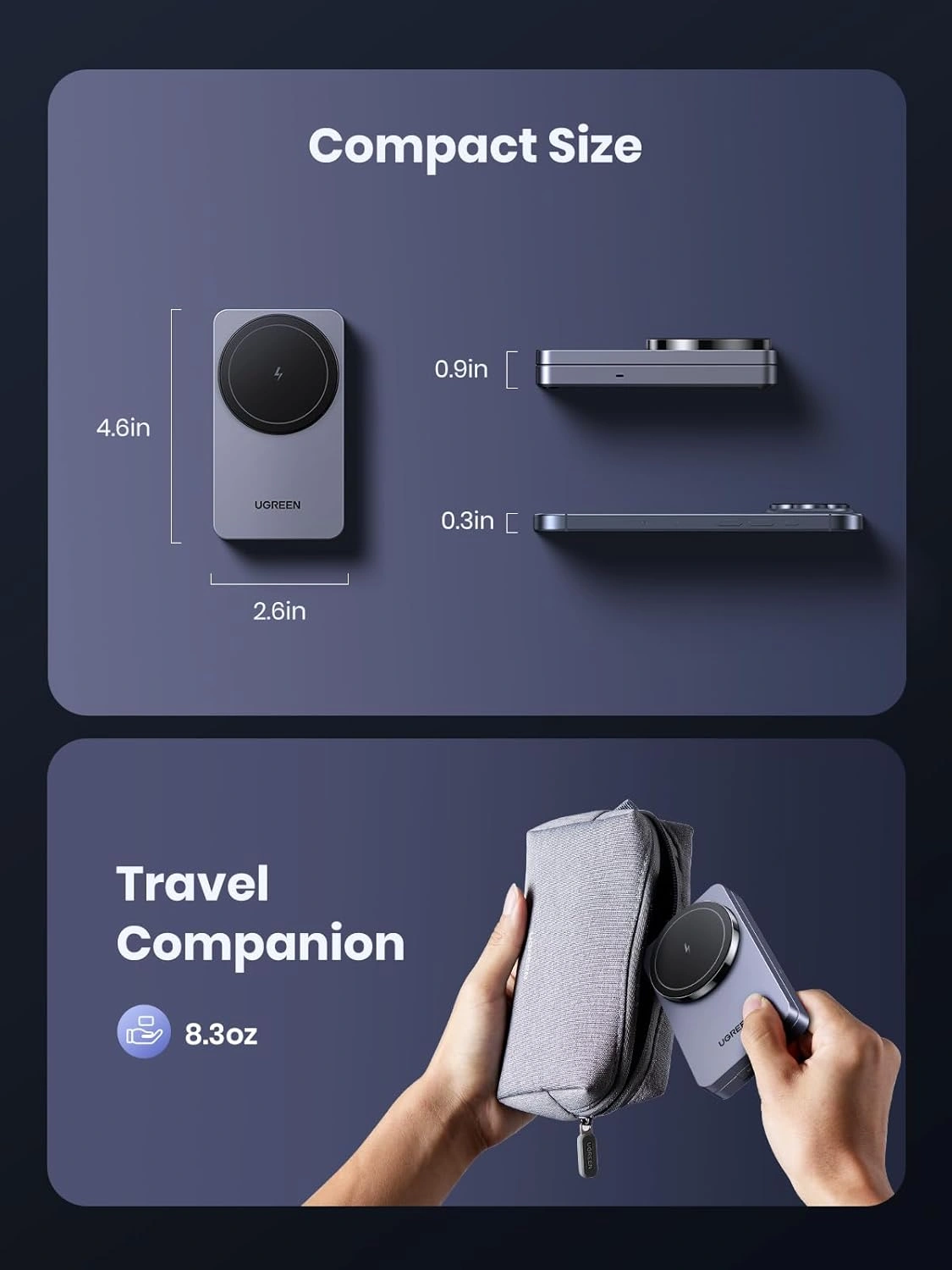 UGREEN 2-in-1 Magnetic (Phone and Air Pods) Wireless Charger 2 UGREEN 2 in 1 Magnetic Phone Air Pods Wireless Charger W528 45056 Ugreenlk 2