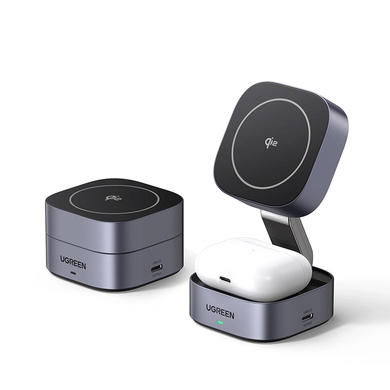 UGREEN 15W 2-in-1 Qi2 Magnetic Wireless Charger 1 UGREEN 2 in 1 Magnetic Wireless Charger 15W W702 Ugreensl 17