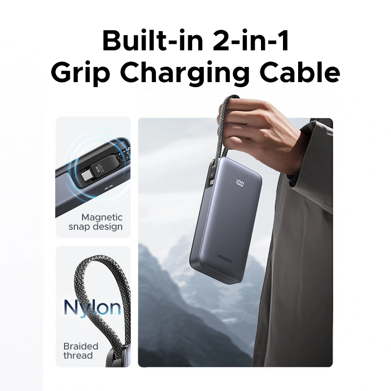 UGREEN 20000mAh 45W Power Bank with Built-in Cable 4 UGREEN 45W Power Bank with Built in Cable PB536 55988B 1 Year Warranty ugreenlk 9