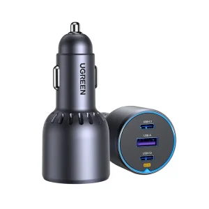 UGREEN 75W Dual Type-C 1x USB Ports Metal Car Charger
