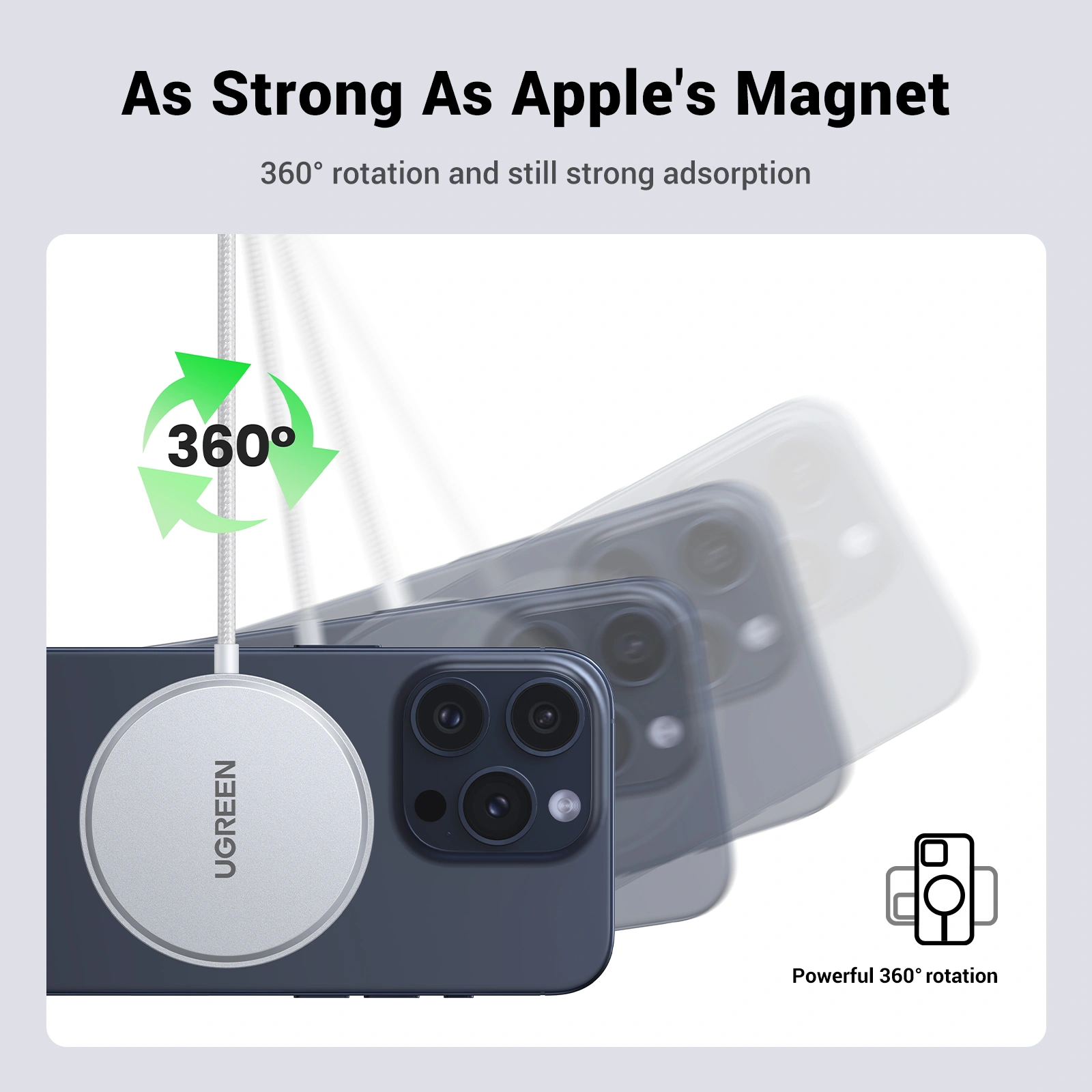 UGREEN 15W Magnetic Wireless Charger 4 UGREEN Magnetic Wireless Charger 15W White W703 Ugreensl 7