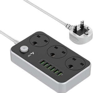 JBQ  6 USB Ports and 3 Power Socket Surge Protector